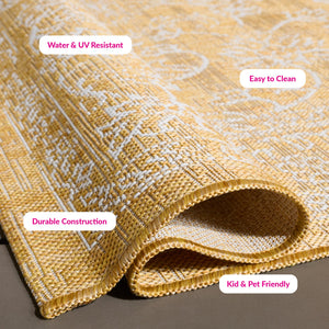 Safavieh Courtyard Exquisite Area Rug - Timeless Elegance In Aqua And Navy For Indoor Or Outdoor Spaces Green ,Ivory 88% Polypropylene,12% Polyester Cy8680-55721-9