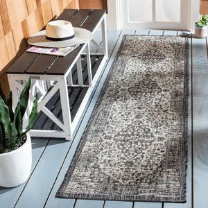 Safavieh Courtyard Power Loomed Area Rug In Serene Blue And Grey - Timeless Elegance For Any Space Navy ,Aqua 85.4% Polypropylene,10.4% Polyester,4.2% Latex Cy8720-39421-4