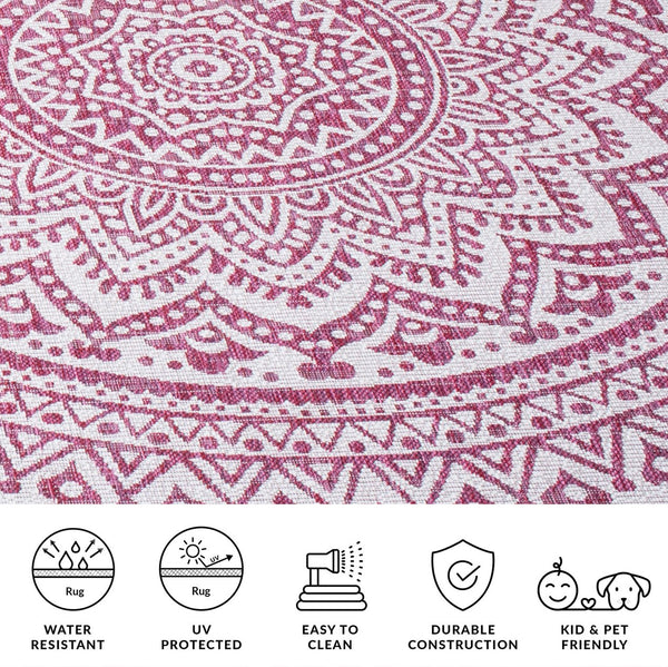 Safavieh Courtyard 9' Square Area Rug With Mandala Design In Light Grey And Teal – Perfect For Any Space Light Grey ,Teal 85.4% Polypropylene,10.4% Polyester,4.2% Latex Cy8734-37212-8sq