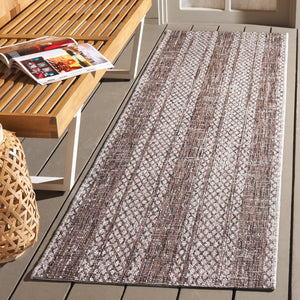 Safavieh Courtyard Elegant Terracotta Runner Rug – Durable, Stylish, And Perfect For Hallways Or Outdoor Use Light Beige ,Terracotta 88% Polypropylene,12% Polyester Cy8736-36512-212