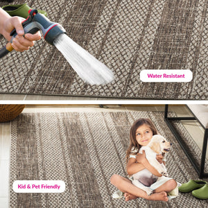 Safavieh Courtyard Elegant Terracotta Runner Rug – Durable, Stylish, And Perfect For Hallways Or Outdoor Use Light Beige ,Terracotta 88% Polypropylene,12% Polyester Cy8736-36512-212