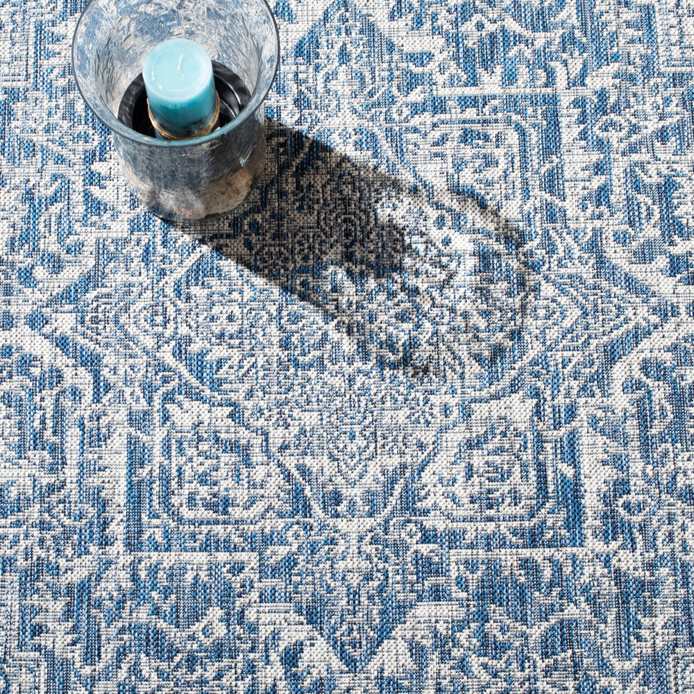 Safavieh Courtyard Exquisite Area Rug - Luxurious Navy And Light Grey Design For Timeless Elegance And Comfort Navy ,Light Grey 85.4% Polypropylene,10.4% Polyester,4.2% Latex Cy8763-36821-3