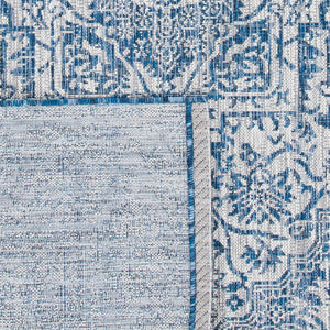 Safavieh Courtyard Exquisite Area Rug - Luxurious Navy And Light Grey Design For Timeless Elegance And Comfort Navy ,Light Grey 85.4% Polypropylene,10.4% Polyester,4.2% Latex Cy8763-36821-3