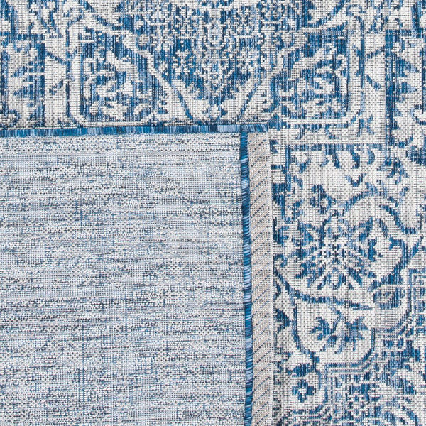 Safavieh Courtyard Exquisite Area Rug - Luxurious Navy And Light Grey Design For Timeless Elegance And Comfort Navy ,Light Grey 85.4% Polypropylene,10.4% Polyester,4.2% Latex Cy8763-36821-3