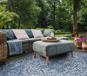 Safavieh Courtyard Exquisite Area Rug - Luxurious Navy And Light Grey Design For Timeless Elegance And Comfort Navy ,Light Grey 85.4% Polypropylene,10.4% Polyester,4.2% Latex Cy8763-36821-3