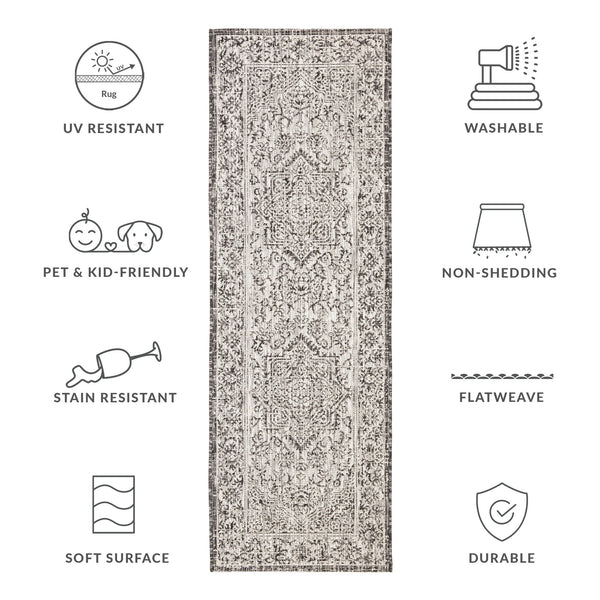 Safavieh Courtyard Exquisite Area Rug - Luxurious Navy And Light Grey Design For Timeless Elegance And Comfort Navy ,Light Grey 85.4% Polypropylene,10.4% Polyester,4.2% Latex Cy8763-36821-3