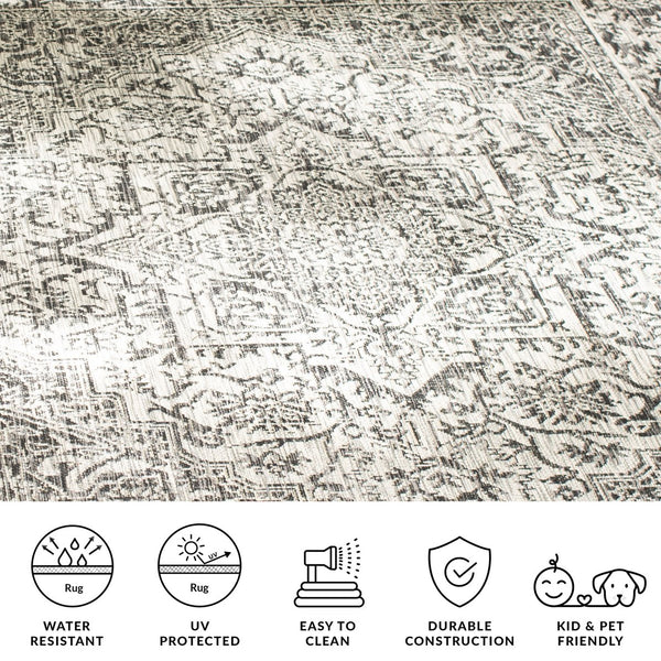 Safavieh Courtyard Exquisite Area Rug - Luxurious Navy And Light Grey Design For Timeless Elegance And Comfort Navy ,Light Grey 85.4% Polypropylene,10.4% Polyester,4.2% Latex Cy8763-36821-3