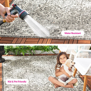 Safavieh Courtyard Exquisite Area Rug - Luxurious Navy And Light Grey Design For Timeless Elegance And Comfort Navy ,Light Grey 85.4% Polypropylene,10.4% Polyester,4.2% Latex Cy8763-36821-3