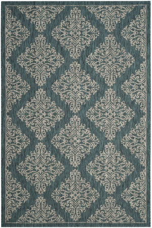 Safavieh Courtyard Elegant Power Loomed Area Rug - Timeless Damask Motifs For Indoor & Outdoor Spaces Dark Grey ,Light Grey 88% Polypropylene,12% Polyester Cy8765-07821-5