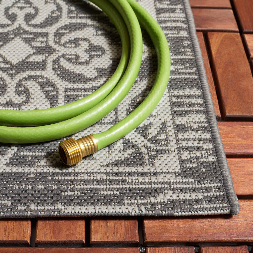 Safavieh Courtyard Elegant Power Loomed Area Rug - Luxurious Brown & Beige Centerpiece For Any Space Dark Grey ,Light Grey 88% Polypropylene,12% Polyester Cy8766-07821-810