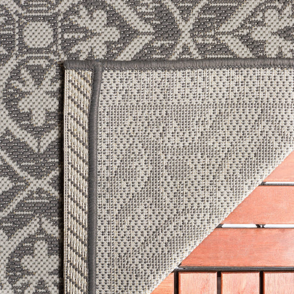 Safavieh Courtyard Elegant Power Loomed Area Rug - Luxurious Brown & Beige Centerpiece For Any Space Dark Grey ,Light Grey 88% Polypropylene,12% Polyester Cy8766-07821-810