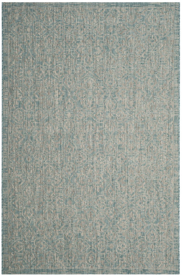Safavieh Courtyard Elegant Power Loomed Area Rug - Luxurious Brown & Beige Centerpiece For Any Space Dark Grey ,Light Grey 88% Polypropylene,12% Polyester Cy8766-07821-810