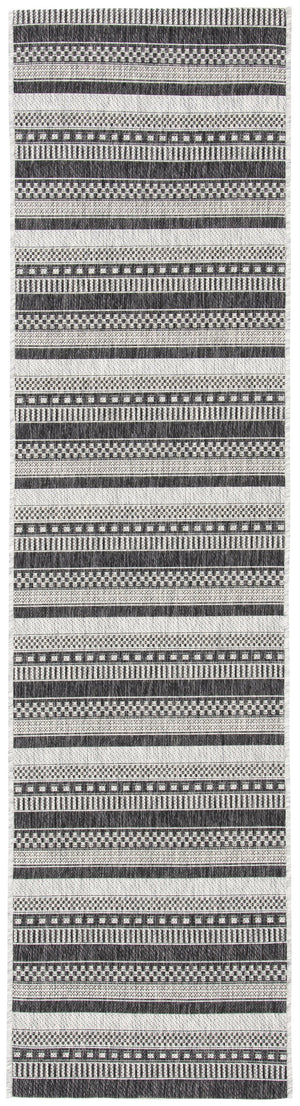 Safavieh Courtyard Contemporary Indoor/Outdoor Area Rug – Sleek Black And Grey Design, Durable & Stylish Comfort Black ,Grey 85.4% Polypropylene,10.4% Polyester,4.2% Latex Cy8784-37612-27