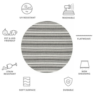 Safavieh Courtyard Contemporary Indoor/Outdoor Area Rug – Sleek Black And Grey Design, Durable & Stylish Comfort Black ,Grey 85.4% Polypropylene,10.4% Polyester,4.2% Latex Cy8784-37612-27