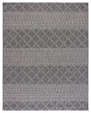 Safavieh Courtyard Contemporary Geometric Area Rug For Indoor/Outdoor Elegance - Durable & Stylish Design Black ,Grey 88% Polypropylene,12% Polyester Cy8787-37621-4r