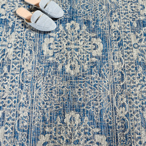 Safavieh Courtyard Navy/Grey Area Rug - Timeless Elegance With Luxurious Patterns For Indoor & Outdoor Spaces Navy ,Grey 88% Polypropylene,12% Polyester Cy8796-36821-5