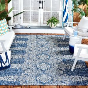 Safavieh Courtyard Navy/Grey Area Rug - Timeless Elegance With Luxurious Patterns For Indoor & Outdoor Spaces Navy ,Grey 88% Polypropylene,12% Polyester Cy8796-36821-5