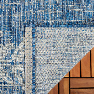 Safavieh Courtyard Navy/Grey Area Rug - Timeless Elegance With Luxurious Patterns For Indoor & Outdoor Spaces Navy ,Grey 88% Polypropylene,12% Polyester Cy8796-36821-5