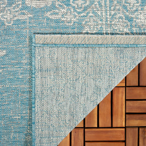 Safavieh Courtyard Navy/Grey Area Rug - Timeless Elegance With Luxurious Patterns For Indoor & Outdoor Spaces Navy ,Grey 88% Polypropylene,12% Polyester Cy8796-36821-5