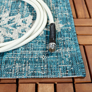 Safavieh Courtyard Navy/Grey Area Rug - Timeless Elegance With Luxurious Patterns For Indoor & Outdoor Spaces Navy ,Grey 88% Polypropylene,12% Polyester Cy8796-36821-5