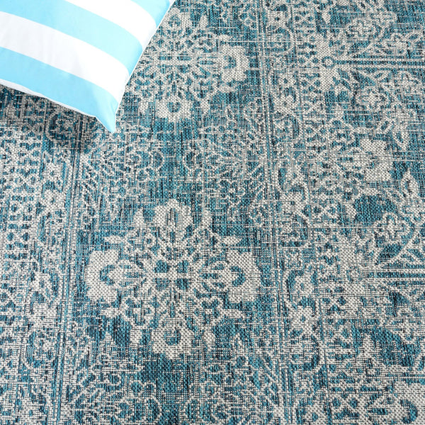 Safavieh Courtyard Navy/Grey Area Rug - Timeless Elegance With Luxurious Patterns For Indoor & Outdoor Spaces Navy ,Grey 88% Polypropylene,12% Polyester Cy8796-36821-5