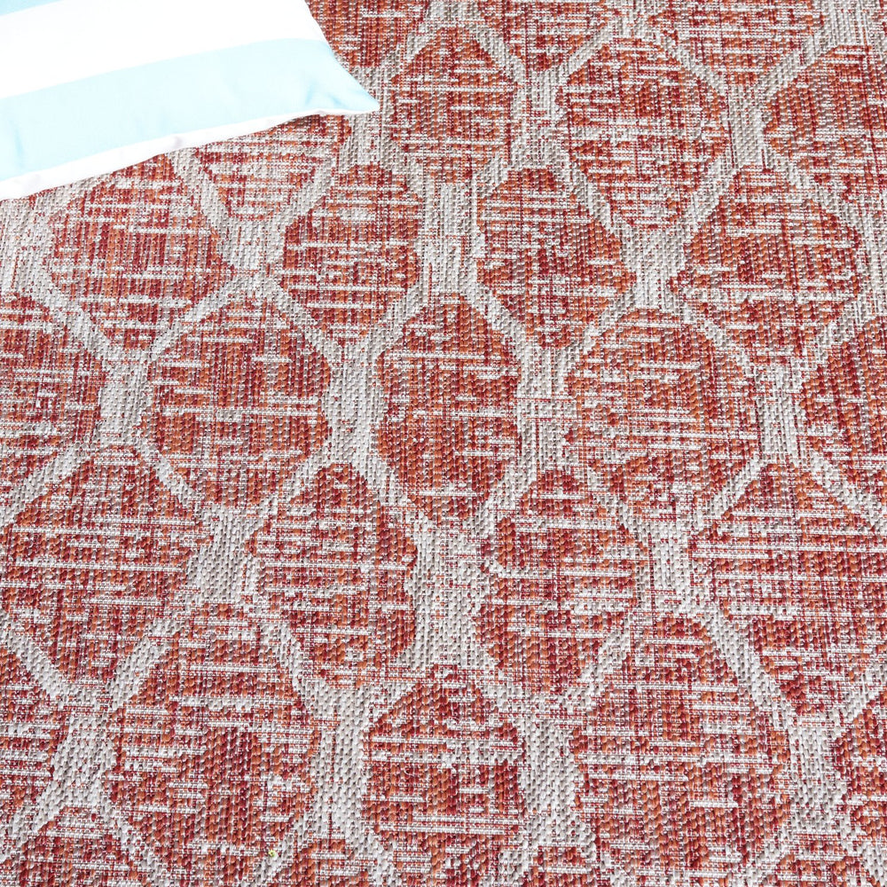 Safavieh Courtyard Elegant Area Rug With Timeless Design In Rust And Grey | Durable, Stylish, And Versatile Rust ,Grey 88% Polypropylene,12% Polyester Cy8798-36521-8