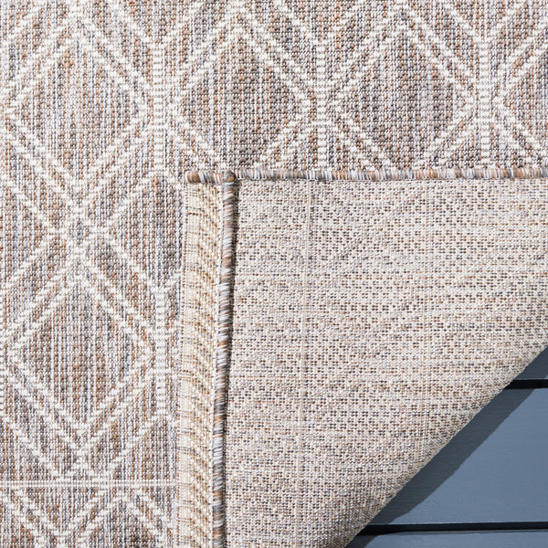 Safavieh Courtyard Geometric Indoor/Outdoor Area Rug - Elegant, Durable, Modern Design For Any Space Ivory ,Beige Grey 88% Polypropylene,12% Polyester Cy8822-59121-810