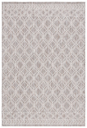 Safavieh Courtyard Geometric Indoor/Outdoor Area Rug - Elegant, Durable, Modern Design For Any Space Ivory ,Beige Grey 88% Polypropylene,12% Polyester Cy8822-59121-810