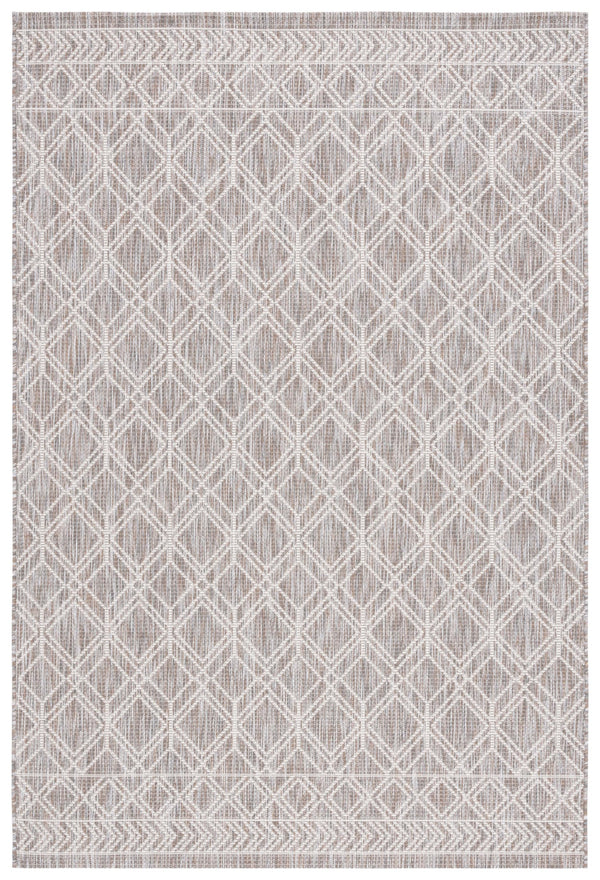 Safavieh Courtyard Geometric Indoor/Outdoor Area Rug - Elegant, Durable, Modern Design For Any Space Ivory ,Beige Grey 88% Polypropylene,12% Polyester Cy8822-59121-810