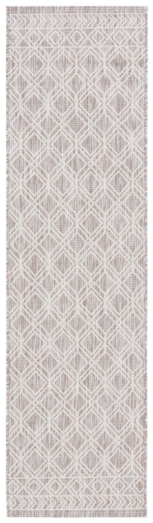 Safavieh Courtyard Geometric Indoor/Outdoor Area Rug - Elegant, Durable, Modern Design For Any Space Ivory ,Beige Grey 88% Polypropylene,12% Polyester Cy8822-59121-810