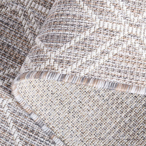 Safavieh Courtyard Geometric Indoor/Outdoor Area Rug - Elegant, Durable, Modern Design For Any Space Ivory ,Beige Grey 88% Polypropylene,12% Polyester Cy8822-59121-810