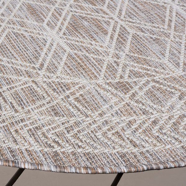 Safavieh Courtyard 8822 Power Loomed Indoor / Outdoor Rug Ivory / Beige Grey 6'-7" x 6'-7" Round