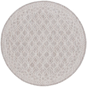 Safavieh Courtyard Geometric Indoor/Outdoor Area Rug - Elegant, Durable, Modern Design For Any Space Ivory ,Beige Grey 88% Polypropylene,12% Polyester Cy8822-59121-810