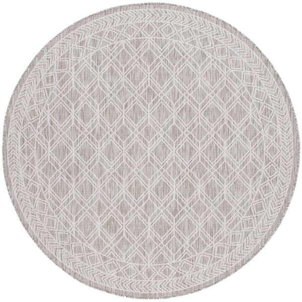 Safavieh Courtyard Geometric Indoor/Outdoor Area Rug - Elegant, Durable, Modern Design For Any Space Ivory ,Beige Grey 88% Polypropylene,12% Polyester Cy8822-59121-810