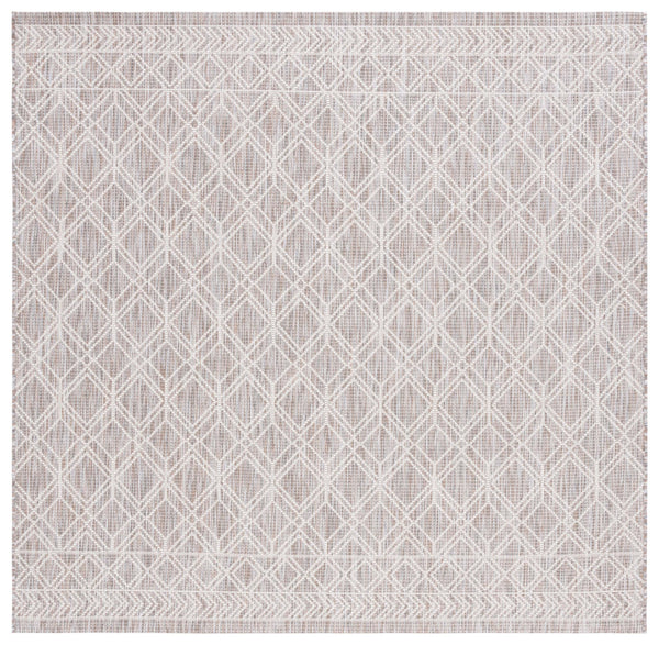 Safavieh Courtyard Geometric Indoor/Outdoor Area Rug - Elegant, Durable, Modern Design For Any Space Ivory ,Beige Grey 88% Polypropylene,12% Polyester Cy8822-59121-810