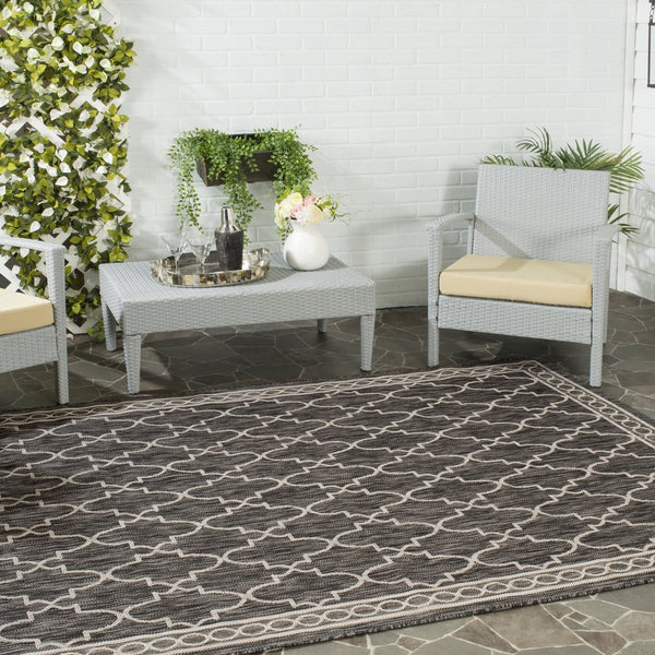 Safavieh Courtyard Exquisite Area Rug - Luxurious Power-loomed Design For Indoor & Outdoor Elegance Navy ,Grey 88% Polypropylene,12% Polyester Cy8871-36821-5