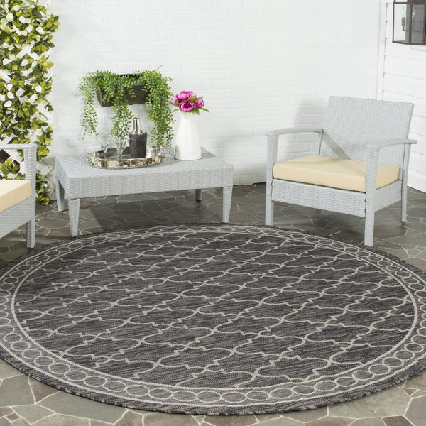 Safavieh Courtyard Exquisite Area Rug - Luxurious Power-loomed Design For Indoor & Outdoor Elegance Navy ,Grey 88% Polypropylene,12% Polyester Cy8871-36821-5