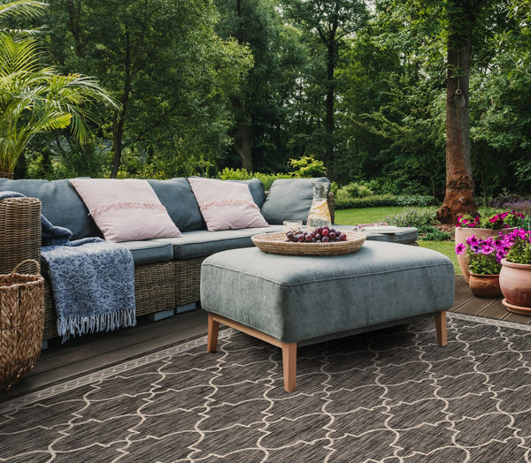 Safavieh Courtyard Exquisite Area Rug - Luxurious Power-loomed Design For Indoor & Outdoor Elegance Navy ,Grey 88% Polypropylene,12% Polyester Cy8871-36821-5