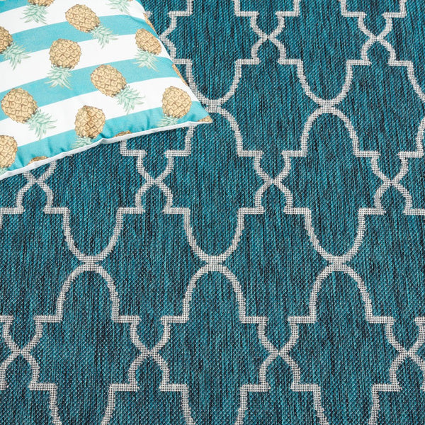 Safavieh Courtyard Exquisite Area Rug - Luxurious Power-loomed Design For Indoor & Outdoor Elegance Navy ,Grey 88% Polypropylene,12% Polyester Cy8871-36821-5