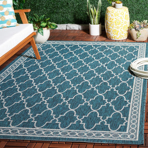 Safavieh Courtyard Exquisite Area Rug - Luxurious Power-loomed Design For Indoor & Outdoor Elegance Navy ,Grey 88% Polypropylene,12% Polyester Cy8871-36821-5