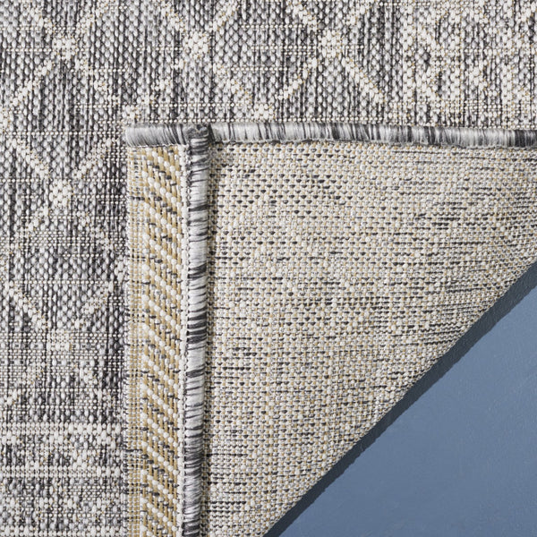Safavieh Courtyard Stylish Geometric Area Rug – Durable, Soft, Oeko-tex Certified For Indoor & Outdoor Spaces Light Grey ,Dark Grey 88% Polypropylene,12% Polyester Cy8943-59021-810