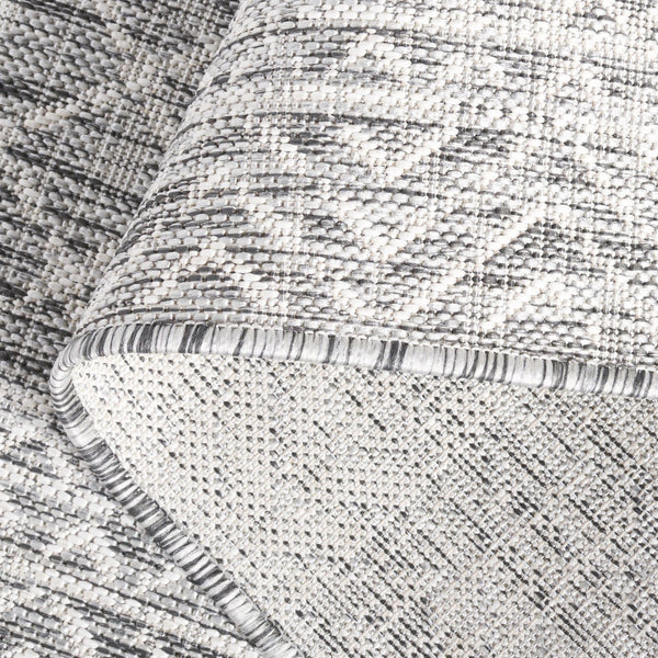 Safavieh Courtyard Stylish Geometric Area Rug – Durable, Soft, Oeko-tex Certified For Indoor & Outdoor Spaces Light Grey ,Dark Grey 88% Polypropylene,12% Polyester Cy8943-59021-810