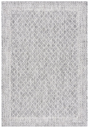 Safavieh Courtyard Stylish Geometric Area Rug – Durable, Soft, Oeko-tex Certified For Indoor & Outdoor Spaces Light Grey ,Dark Grey 88% Polypropylene,12% Polyester Cy8943-59021-810