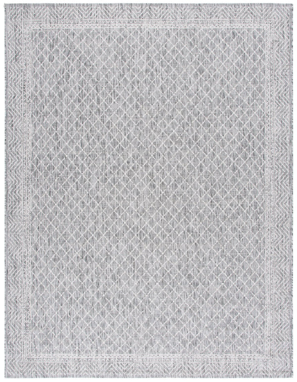 Safavieh Courtyard Stylish Geometric Area Rug – Durable, Soft, Oeko-tex Certified For Indoor & Outdoor Spaces Light Grey ,Dark Grey 88% Polypropylene,12% Polyester Cy8943-59021-810