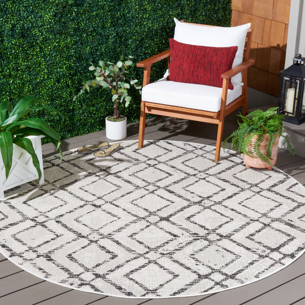 Safavieh Courtyard Elegant Geometric Area Rug - Durable, Soft, And Chic Indoor/Outdoor Decor For Any Space Ivory ,Green 88% Polypropylene,12% Polyester Cy8951-55712-28