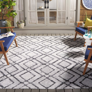 Safavieh Courtyard Elegant Geometric Area Rug - Durable, Soft, And Chic Indoor/Outdoor Decor For Any Space Ivory ,Green 88% Polypropylene,12% Polyester Cy8951-55712-28