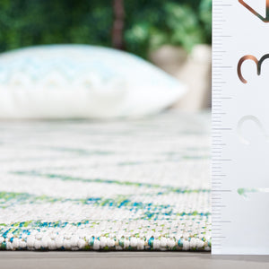 Safavieh Courtyard Elegant Geometric Area Rug - Durable, Soft, And Chic Indoor/Outdoor Decor For Any Space Ivory ,Green 88% Polypropylene,12% Polyester Cy8951-55712-28