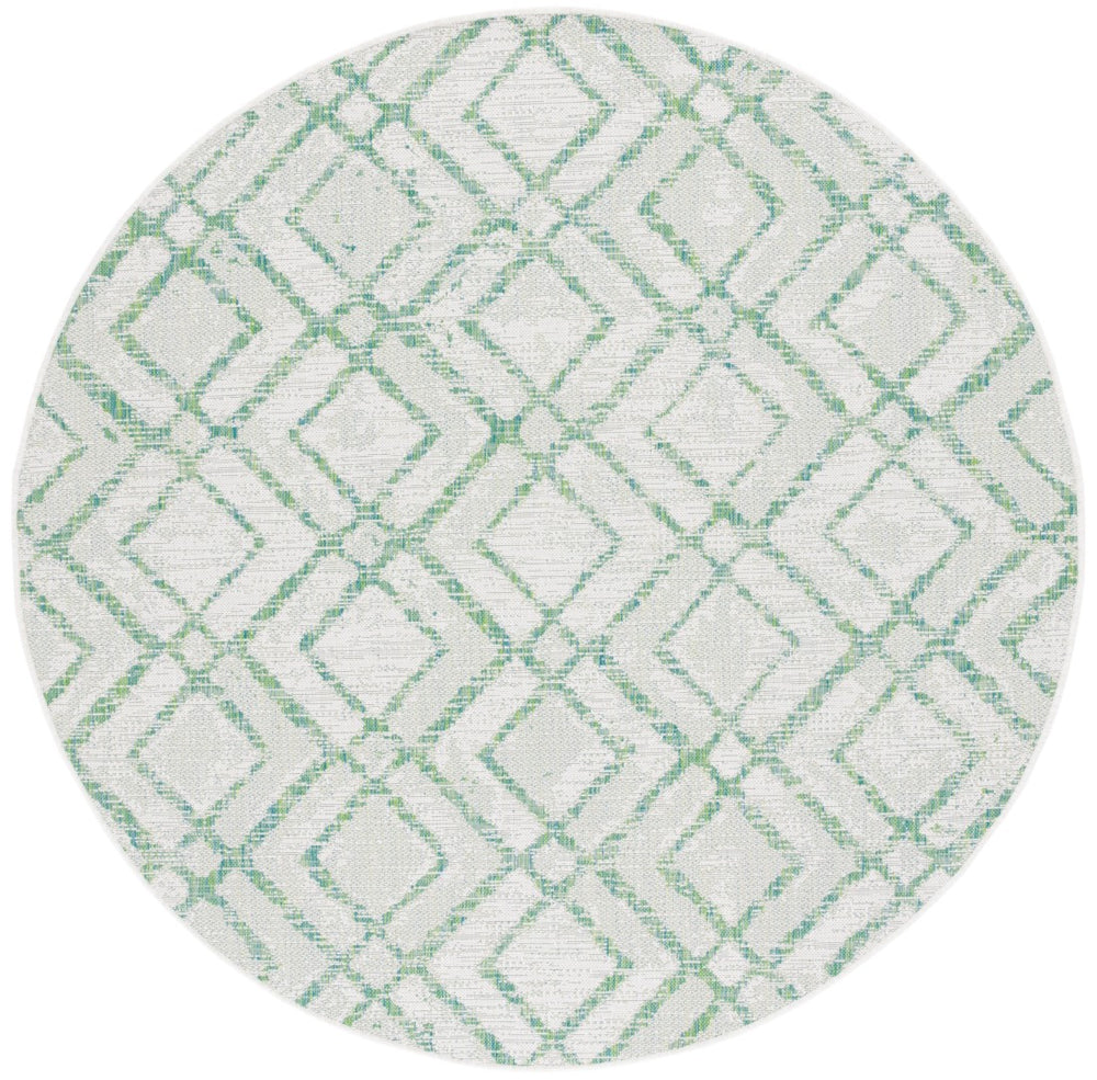 Safavieh Courtyard  8951 CY8951 Power Loomed Indoor / Outdoor Rug Ivory / Green CY8951-55712-9