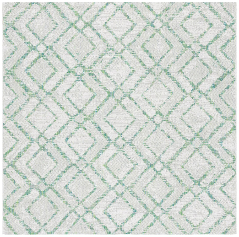 Safavieh Courtyard  8951 CY8951 Power Loomed Indoor / Outdoor Rug Ivory / Green CY8951-55712-9