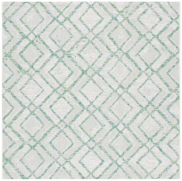 Safavieh Courtyard  8951 CY8951 Power Loomed Indoor / Outdoor Rug Ivory / Green CY8951-55712-7SQ